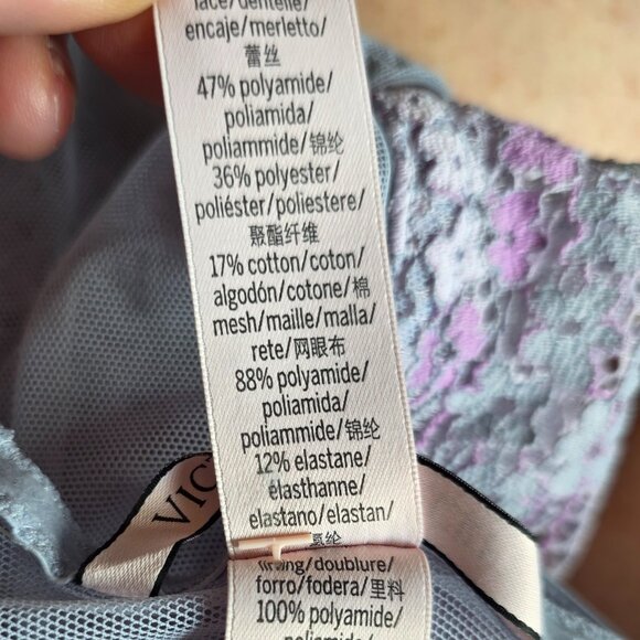 NWOT VICTORIA SECRET ( 32C ) Lilac Floral Lace Bustier Corset Top - Picture 8 of 8